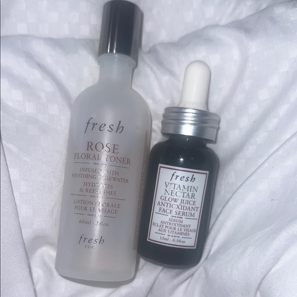 Fresh Rose Floral Toner and Vitamin Nectar Serum Duo